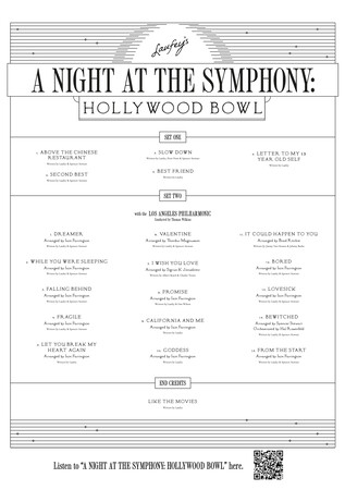 2.11（火・祝）～『レイヴェイ：A NIGHT AT THE SYMPHONY: HOLLYWOOD BOWL』来場者へ公開を記念して劇場でしかもらえないメモリアルシートの配布が決定しました