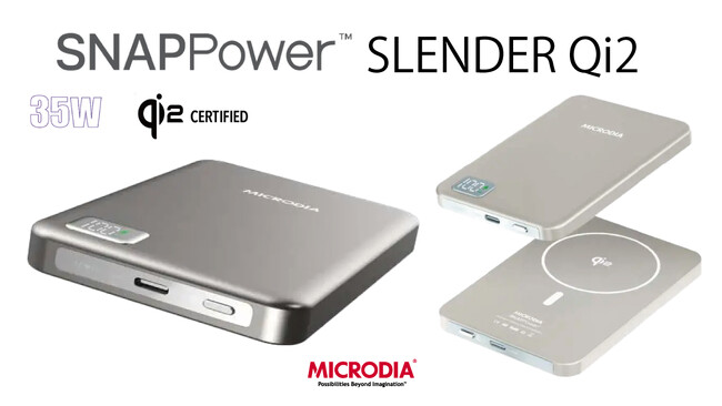 たった8mmで35Wの超速充電！マグネット式ワイヤレスパワーバンク「SLENDER Qi2」