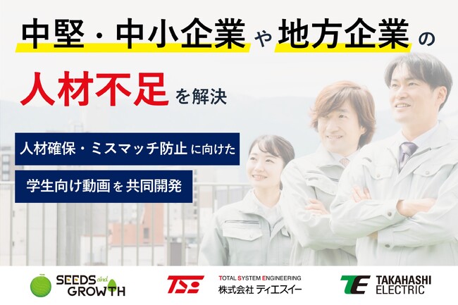 中堅・中小企業や地方企業の人材不足を解決！採用難における新たな手段、“第三者”が企業の魅力を語る『カレッジムービー』を共同開発