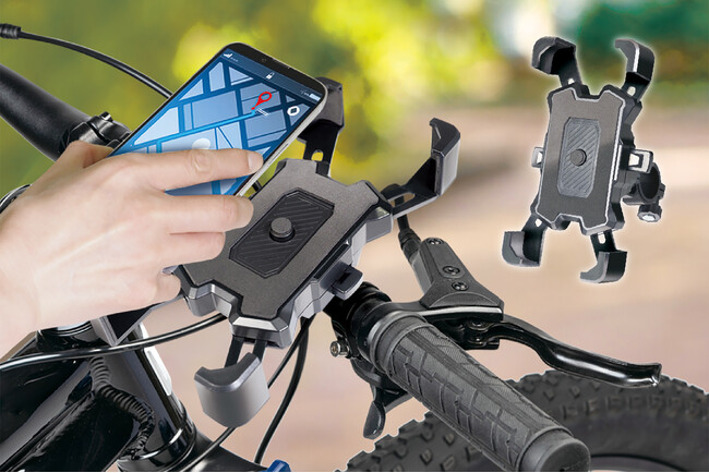 遠方へのサイクリングやツーリングデビューに!スマホを簡単脱着できる「スマホマウント」が2月新発売