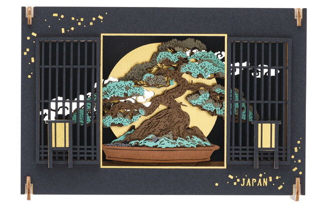 シリーズ初の可動式ペーパーシアターが登場！完成後、扉の開閉が可能に「BONSAI-松-」「BONSAI-桜-」予約受付開始