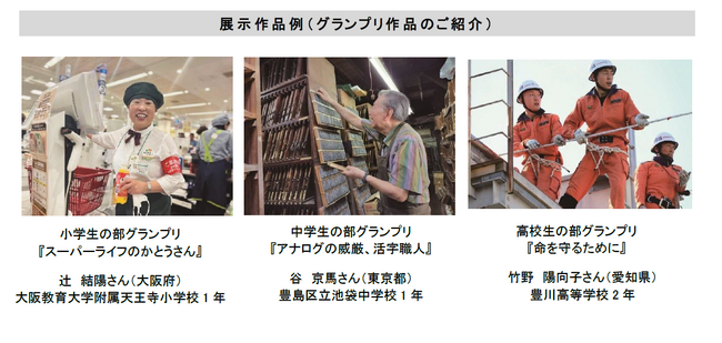 小・中・高校向け写真コンテスト「はたらくすがた」名古屋市内で子どもたちがとらえた大人の“働く姿”の写真展を開催