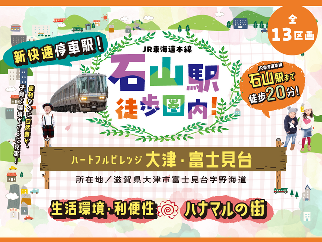 「ハートフルビレッジ大津・富士見台」 - 生活環境・利便性ハナマルの街で快適＋省エネのお家に引越しませんか