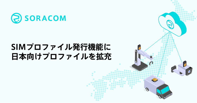 製品に搭載済みのSIMに、後からSORACOMの通信をインストールするSIMプロファイル発行機能において、日本向けプロファイルを拡充