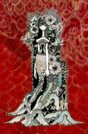 【京都 蔦屋書店】水井晴香の個展「赤の鱗片」を3月3日(月)より開催。人々が併せ持つ強さと儚さを表現する。