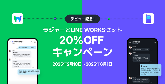 「LINE WORKSラジャー」本日より提供開始!リリース記念キャンペーンのお知らせ