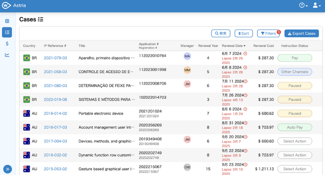 特許の更新管理をスマートに─　特許更新を効率化するフルマネージドサービス「Astria」が日本市場に登場