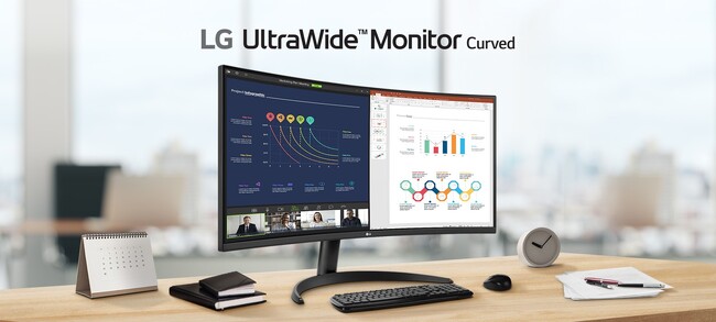 34インチの21:9曲面型ウルトラワイド(TM)モニター「34WR50QK-B」を2月20日（木）より順次発売～快適な作業空間と、臨場感あふれる映像体験を提供～