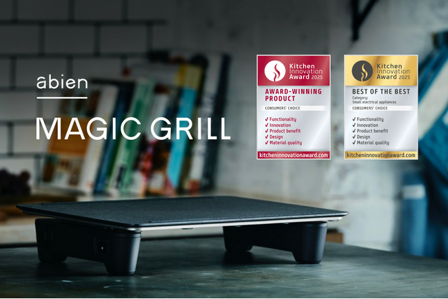 日本発の未来型ホットプレートが金賞！「abien MAGIC GRILL」が「キッチンイノベーションアワード」＆「ゴールデン賞」ダブル受賞