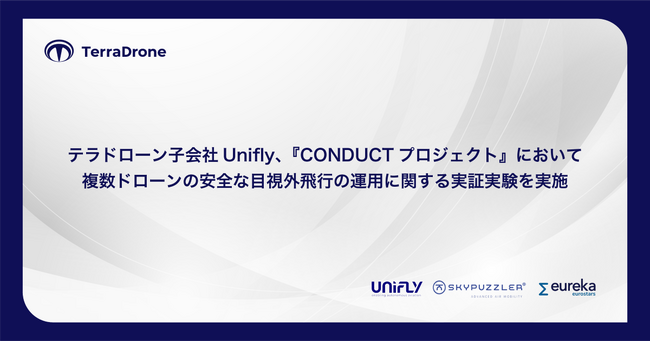 テラドローン子会社Unifly、『CONDUCTプロジェクト』において複数ドローンの安全な目視外飛行の運用に関する実証実験を実施