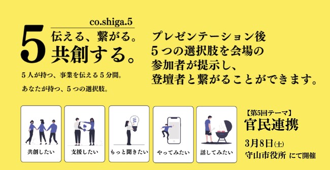 伝える。繋がる。共創する。第5回「co.shiga.5」を3月8日に開催
