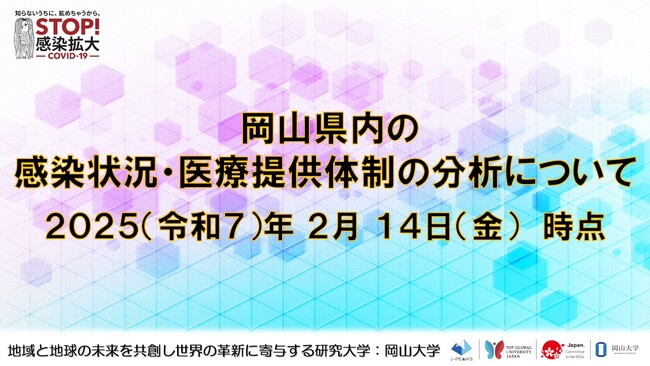 【岡山大学】岡山県内の感染状況・医療提供体制の分析について（2025年2月14日現在）
