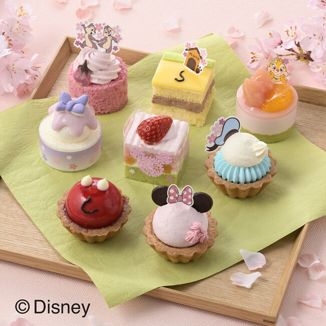 【銀座コージーコーナー】お花見スイーツにぴったり♪ディズニーデザインの春のプチケーキアソートが登場