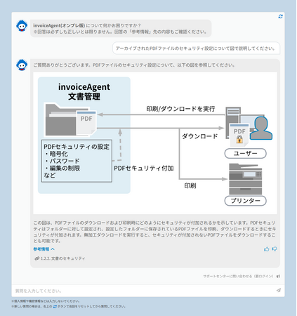 電子帳票プラットフォーム「invoiceAgent」の操作方法をサポートするAIチャットボット「AIアシスタント for invoiceAgent」を2月26日（水）から提供開始