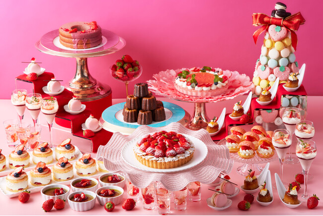 【都ホテル 岐阜長良川】旬のいちごを贅沢に使用したスイーツを愉しむ「いちごスイーツブッフェ」 2025年3月30日（日）ラウンジ フローラにて開催