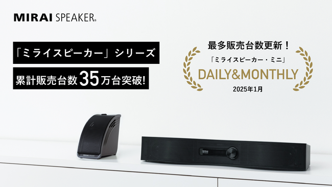 「ミライスピーカー」シリーズ累計販売台数35万台突破!