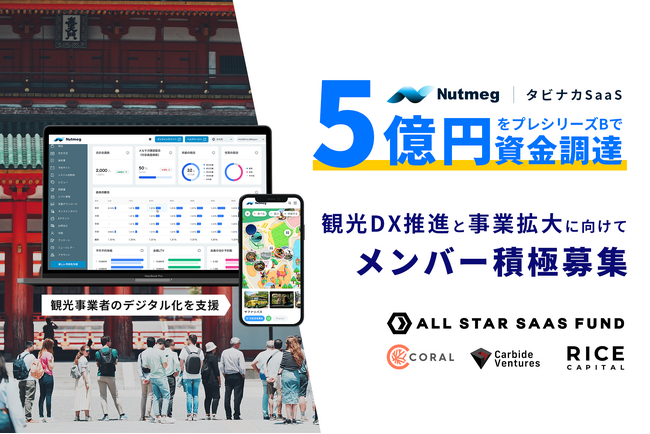 NutmegがプレシリーズBラウンドで約5億円の資金調達を実施