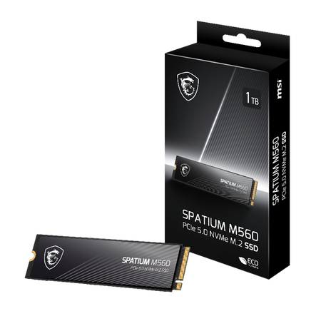 MSI、SPATIUMシリーズのPCIe Gen5対応 M.2 SSD「SPATIUM M560 PCIe 5.0 NVMe M.2 1TB」を発売
