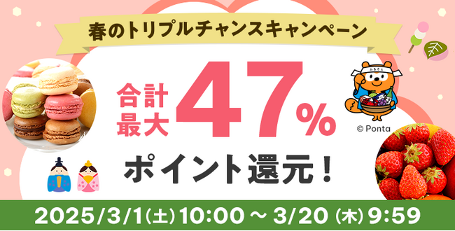 au PAY ふるさと納税、最大35%ポイント還元と初めての寄附で1,000円割引クーポンがもらえる「春のトリプルチャンスキャンペーン」を3月1日から3月20日まで開催
