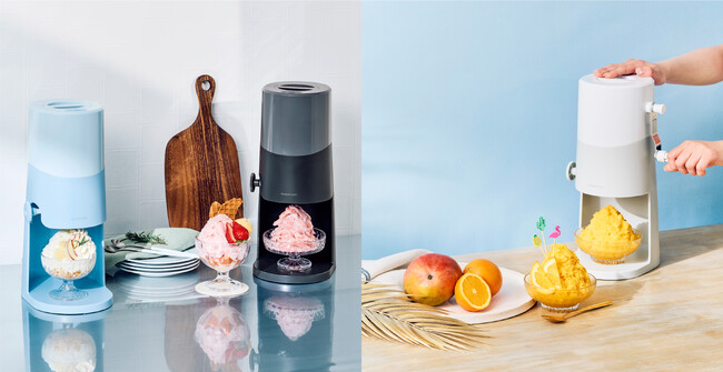 ふわとろ食感で人気のかき氷器を10年目でフルリニューアル！「電動ふわふわ とろ雪かき氷器」と「手動ふわふわ とろ雪かき氷器」を発売