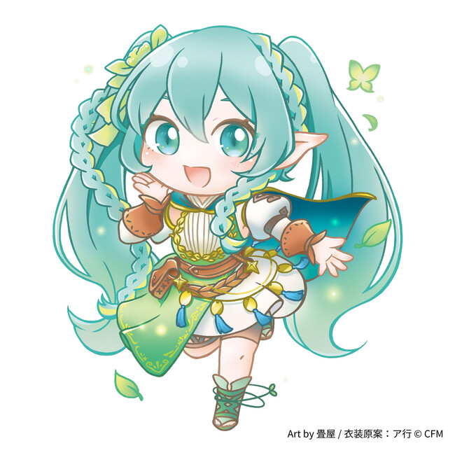奏の森Resortsと初音ミクのコラボイベント「かなでの森リゾート × 初音ミク」のミニキャラクタービジュアルを公開！さらに『初音ミク×冒険』がテーマのイラスト募集イベントも開催中！