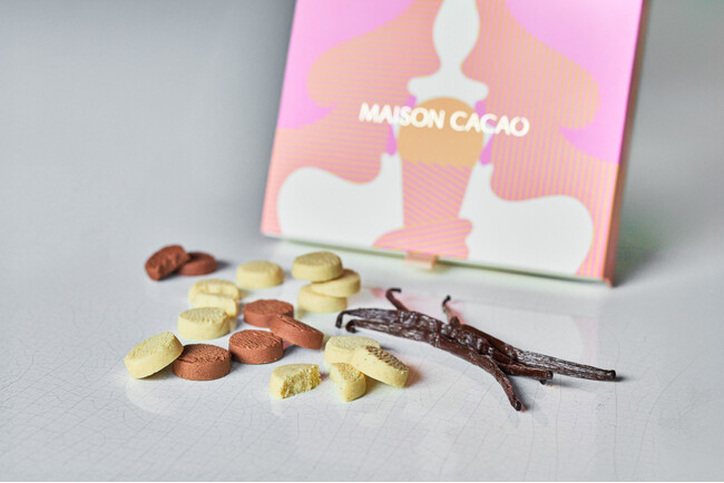 メゾンカカオ 名古屋タカシマヤ店 4周年を記念！華やかなバニラの「生チョコクッキー」が店舗限定品として新登場します。
