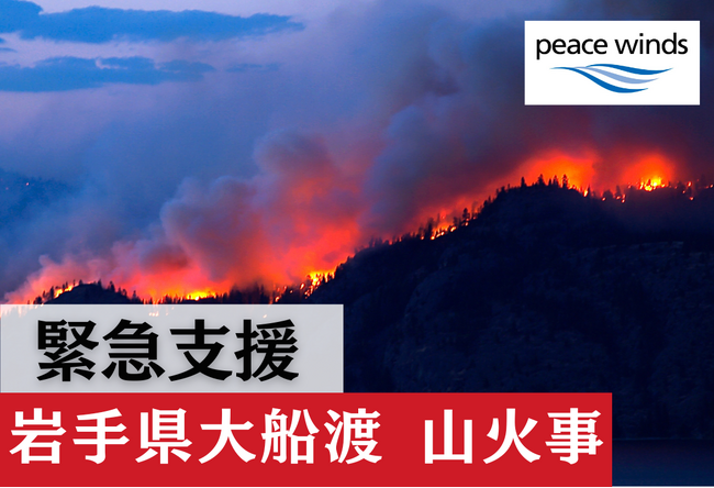 岩手県大船渡での山火事被害を受け、緊急支援チームが出動