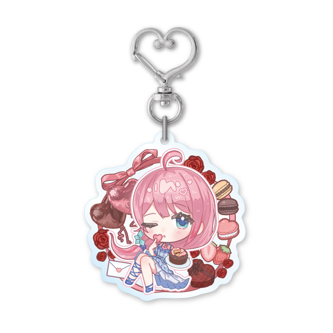 バーチャルタレント『love=charmulet』さんの公式オンラインショップ『love=charmulet official store』にて、「チョコと、らぶちゃと。」グッズ11点を販売開始！