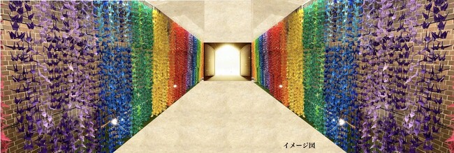 門真の高齢者らの折り鶴５万羽が万博来場者休憩所でお出迎え
