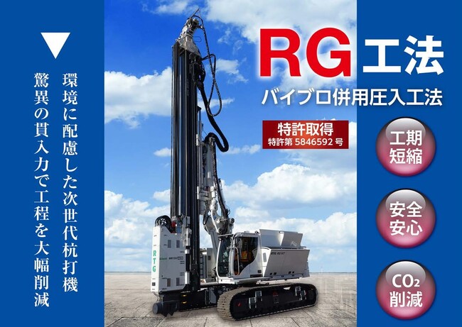 『RG工法』(油圧バイブロ併用圧入工法)が国土交通省のNETIS(新技術情報提供システム)に登録となりました