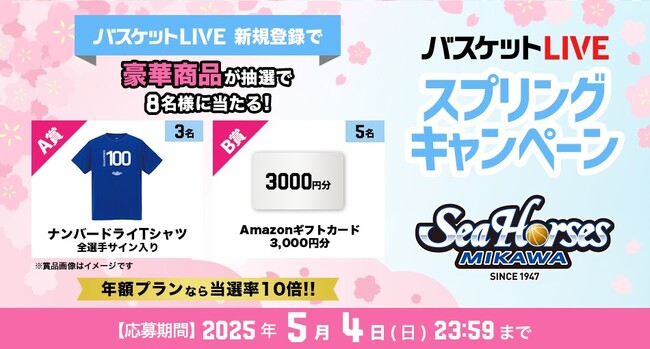 バスケットLIVEスプリングキャンペーン実施中！