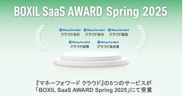 『マネーフォワード クラウド』、「BOXIL SaaS AWARD Spring 2025」にて受賞
