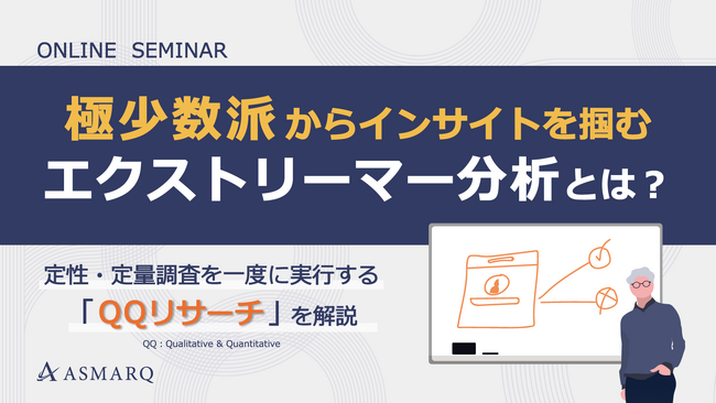 【セミナー開催】市場を牽引する“極少数派”が示す未来のニーズとは？見えないインサイトを可視化する『QQリサーチ』の実践法