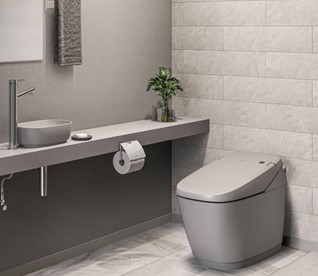 落ち着いたマットカラーで居心地のよいプライベートルームを演出するトイレ手洗いを発売