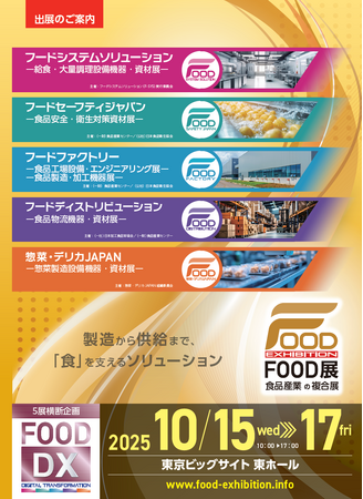 食品産業の複合展『FOOD展2025』 出展申込受付中!