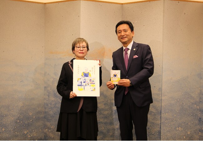 初映像化作品『架空の犬と嘘をつく猫』佐賀県出身の作家「寺地はるな」さんはじめ制作陣が山口知事を訪問されました