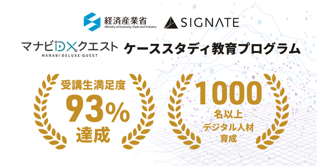 SIGNATE、経済産業省のデジタル人材育成事業「マナビDX Quest」のケーススタディ教育プログラムで1,000名以上のデジタル人材を育成、満足度93%を達成