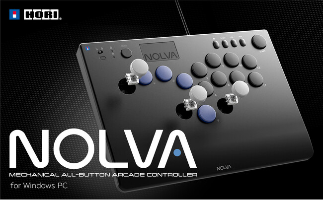 ホリのレバーレスコントローラー、一般販売開始！「NOLVA Mechanical All-Button Arcade Controller for Windows PC」