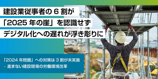建設業従事者の6割が「2025年の崖」を認識せず　デジタル化への遅れが浮き彫りに