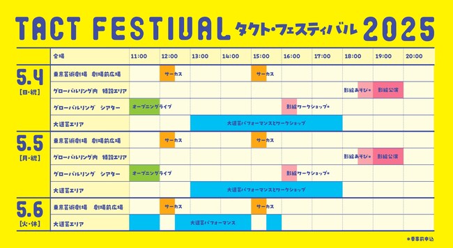 【東京芸術劇場】TACT FESTIVAL 2025 開催決定!