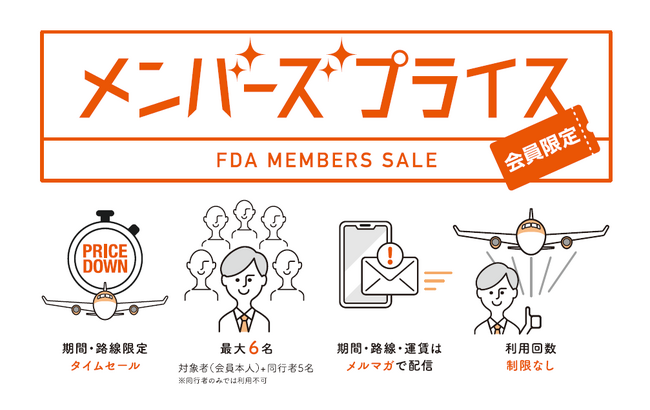 FDA　【FDAメンバーズ会員限定運賃】『メンバーズプライス』の販売について