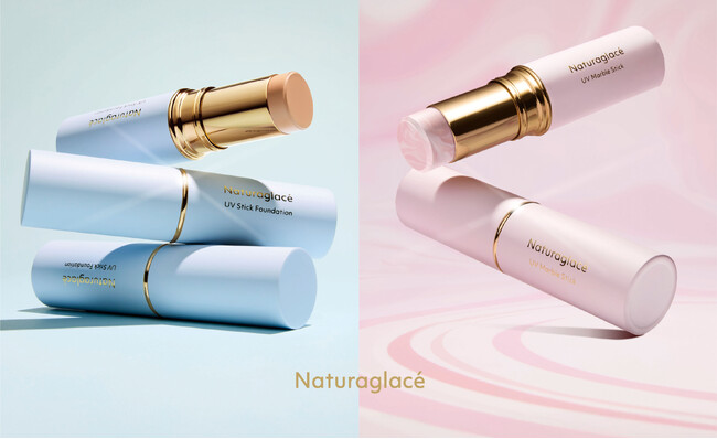 【Naturaglacé（ナチュラグラッセ）】ひと塗りでカバー＆崩れ知らずの肌を叶える*¹UVスティックファンデーションを新発売。ツヤめきと透明感*²をプラスするマーブル模様の限定UVスティックも。