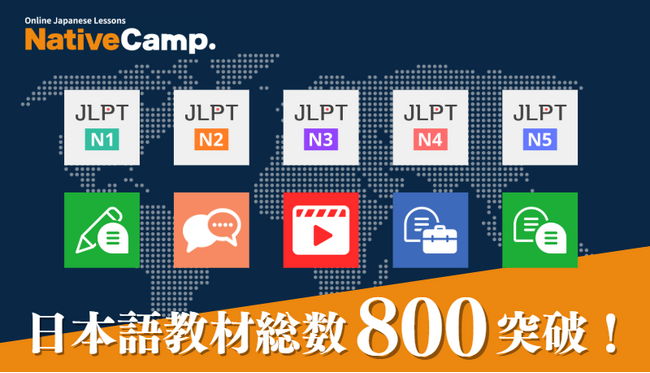 【外国人向けオンライン日本語会話】「Native Camp Japanese」日本語学習教材総数800突破！7日間無料キャンペーン開催中！