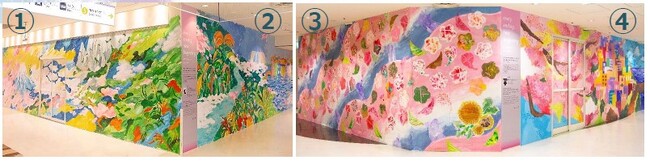 「空港」と「桜」から着想を得た仮囲いアートを第１ターミナルで実施