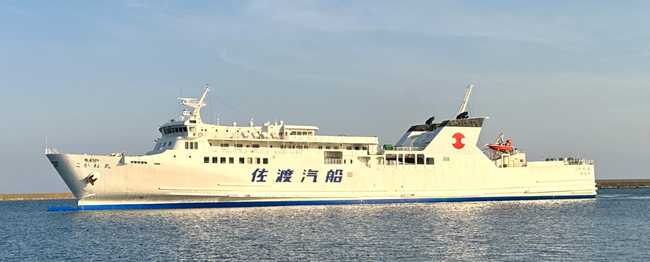 【佐渡汽船】小木~直江津航路カーフェリー「こがね丸」 3/29から本年の運航開始