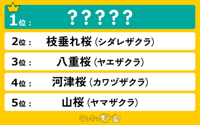好きな「桜の種類」ランキングを調査！1位は日本の代表的な桜に決定！