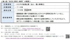 【大同生命】第３回“DAIDO KENCO AWARD”表彰企業１９６社を発表～ 中小企業とそこで働く人々がいきいきと活躍できる社会を目指して ～