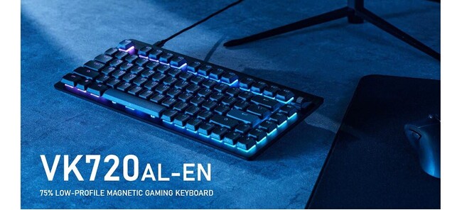 「US配列」の磁気スイッチ＋ロープロファイル仕様！『ELECOM GAMING V custom』より、75%ゲーミングキーボード“VK720AL-EN”を新発売