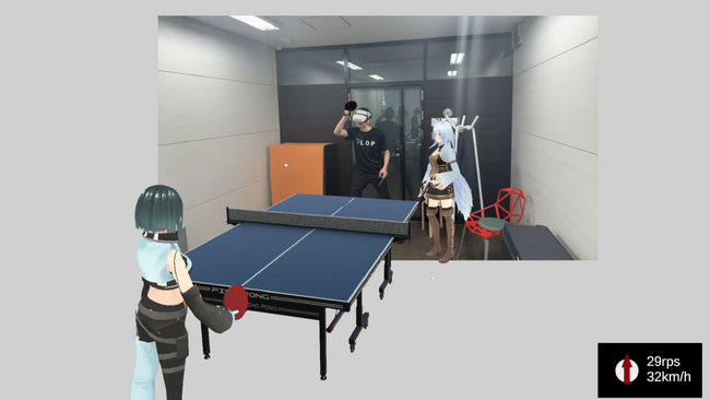 VTuberとスポーツができる！国産VR卓球『Tenbillion Table Tennis』、現実と3Dアバターの合成機能を追加