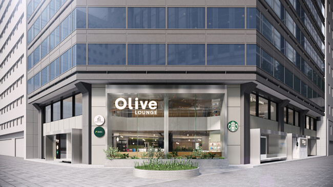 銀行・カフェ・オフィスが一体になった新店舗関西初となる「Olive LOUNGE 船場」が4月7日オープン